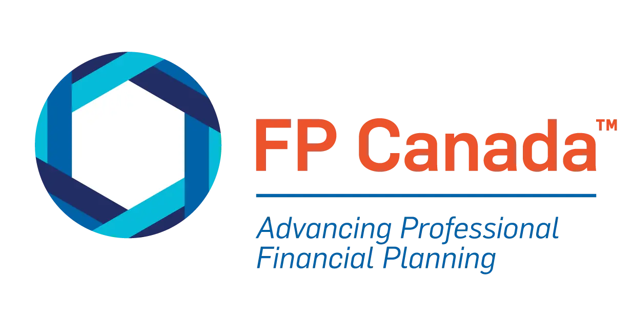 Logo of FP Canada, featuring a modern blue and orange design with text "Advancing Professional Financial Planning.